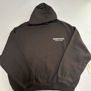 Essentials Fear Of God Black Fleece Hoodie Size Medium